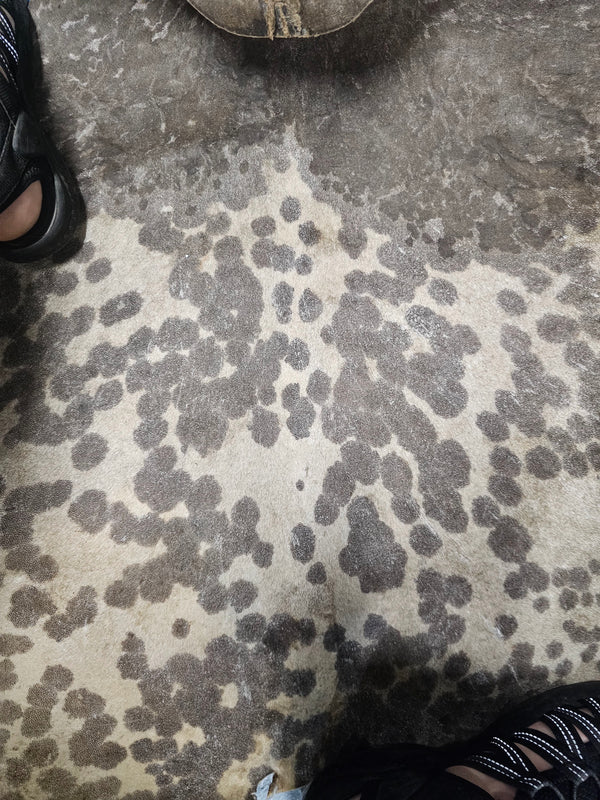 Spotted shaved goat skins