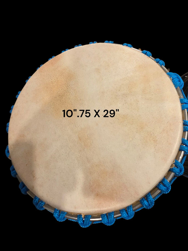 3 Pine Bougarabous with Calfskin Heads + Stands