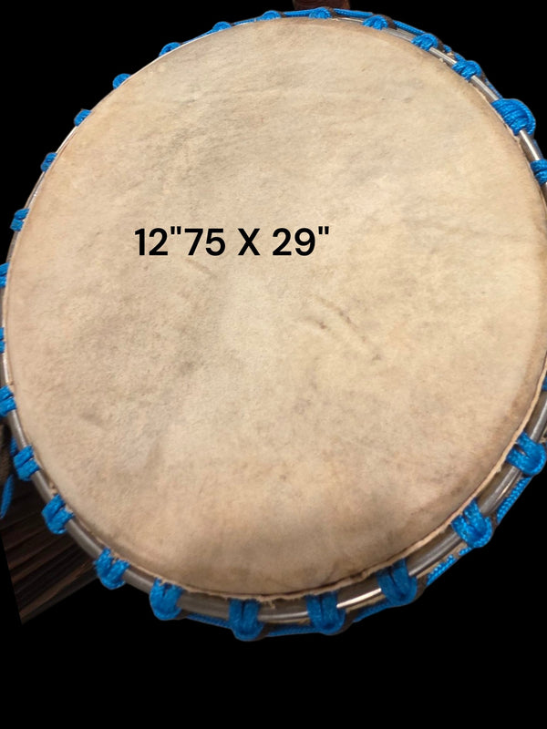 3 Pine Bougarabous with Calfskin Heads + Stands