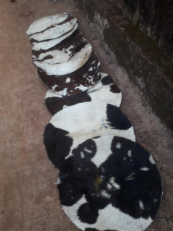 Very thick shaved goat skins