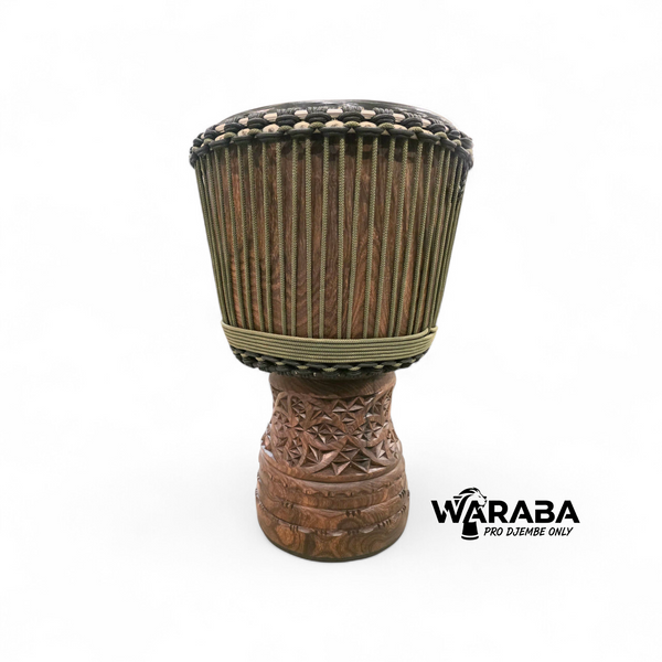 Djembé Guinée K01305-- Offre spéciale Djembé réparé--