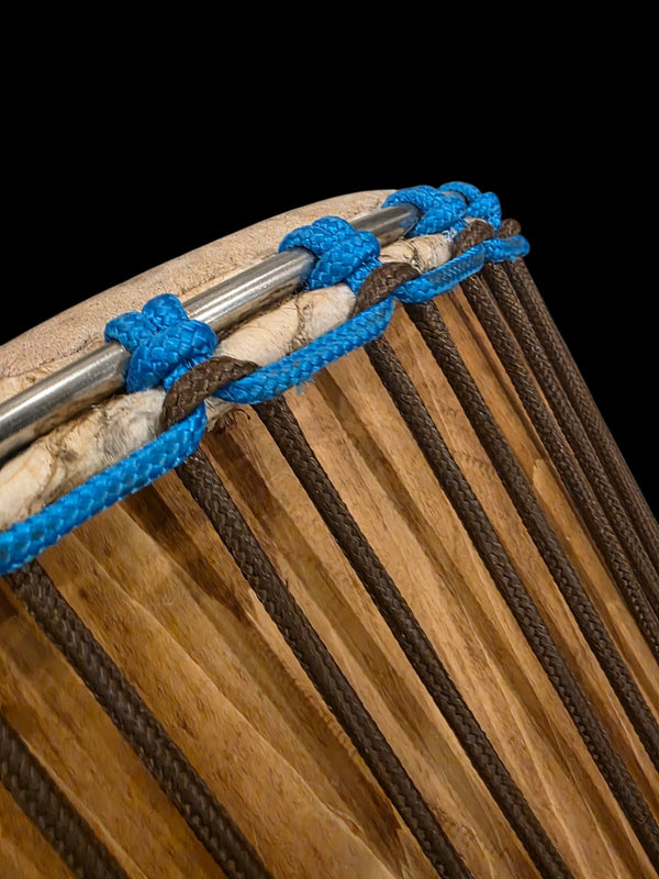 3 Pine Bougarabous with Calfskin Heads + Stands