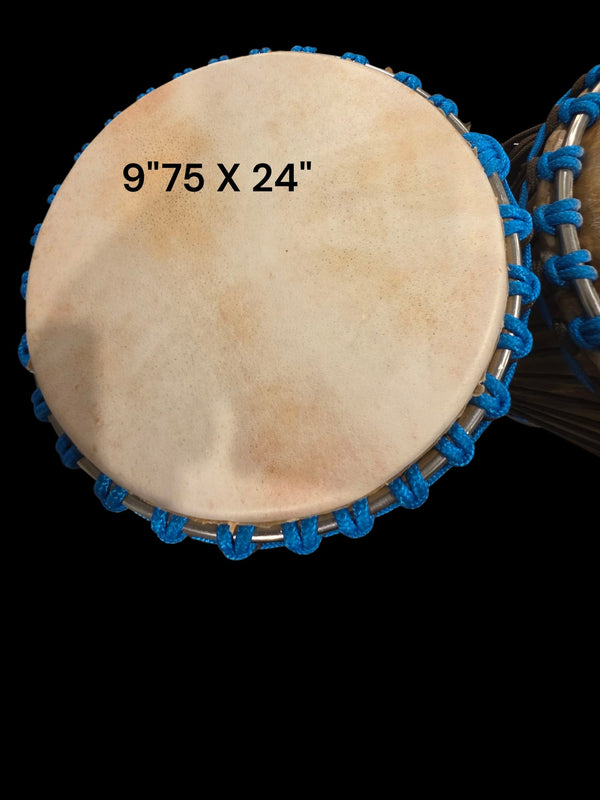 3 Pine Bougarabous with Calfskin Heads + Stands